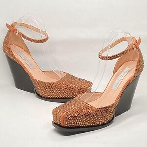 Stella McCartney Cowboy Crystal All Over Heels size 39.5